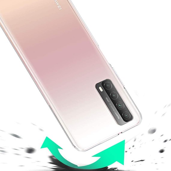 Huawei P Smart 2021 CaseUp İnce Şeffaf Silikon Kılıf Beyaz 5
